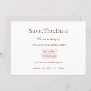 Convites Branco Dourado Cor De Água Cor Rosa Salvar A Data 