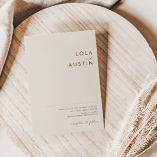 Convites Branco Natural Do Deserto Simples, Tudo Em Um Conv