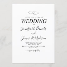 Branco Simples com Casamento de Anéis