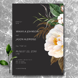 Convites Brancos Elegantes Modernos no Casamento Negro