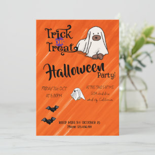 Convites Brange Moderna Engraçada e Engraçada do Halloween