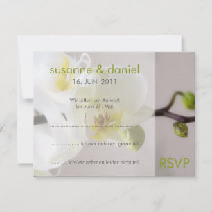 Convites Branquea orquídea • Antwortkarte à boda