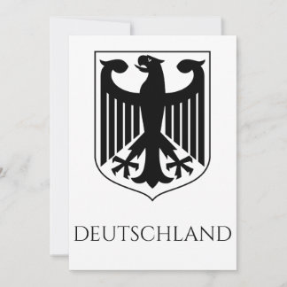 Convites Brasão de Armas Alemão Deutschland Preto e Branco
