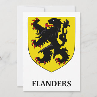 Convites Brasão de Armas de Flandres Leão Heráldico