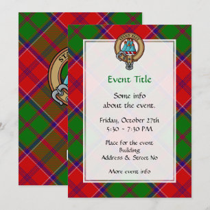Convites Brasão do Clã Grant sobre Tartan