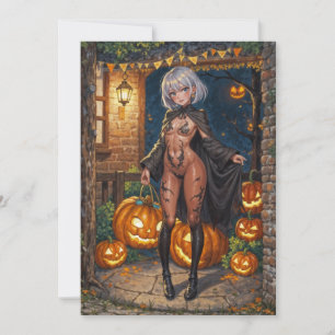 Convites Brave Halloween Menina ou Truque ou Gostosura Pint