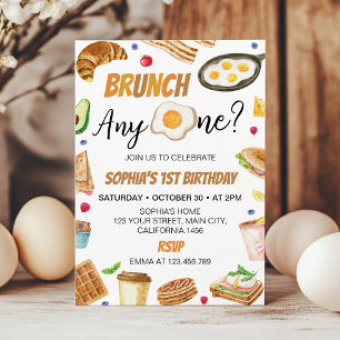 Convites Breakfast Brunch Anyprimeiro aniversario