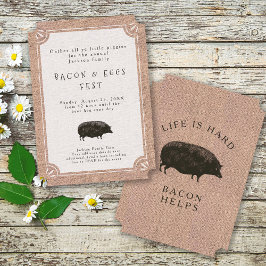 Convites Breakfast ou Brunnic Party para Amantes de Bacon