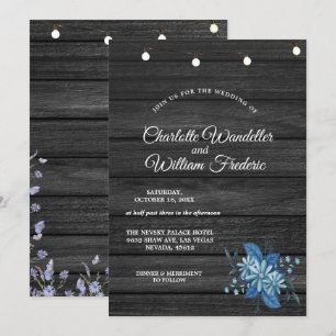 Convites Breath do bebê Mason Jar Rustic Wood Wedding Invit