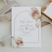 BRENNA Boho Arch Terracotta Palm Chá de fraldas