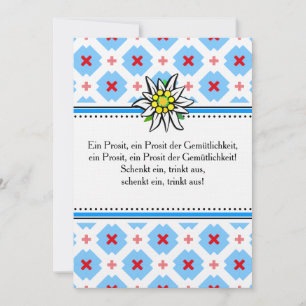 Convites Brettchen Oktoberfest Einladung blau