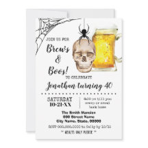 Breu e Boos Halloween Cerveja de crânio de anivers