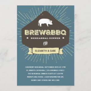 Convites Brew & CHURRASCO   Janto de ensaio russo