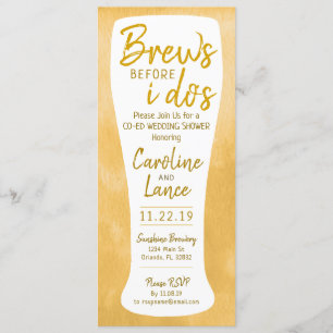 Convites Brews antes do Chá de casamento de co-Ed