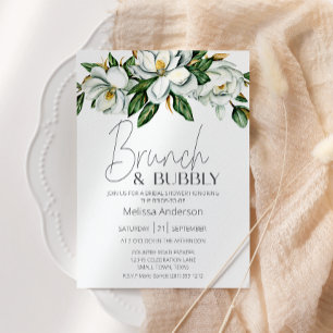 Convites Brida Brida Russa Floral Bridal Magnolia Branca
