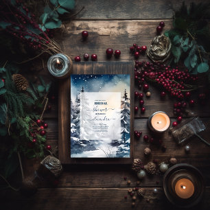 Convites Brida de Árvore de Pinheiros Russo Por Aquarela