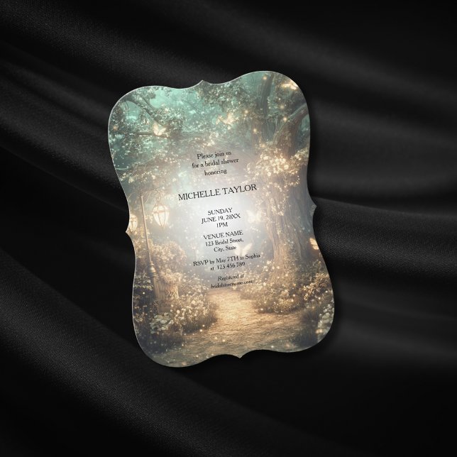 Convites Brida Floral Elegante Floresta Encantada (Criador carregado)