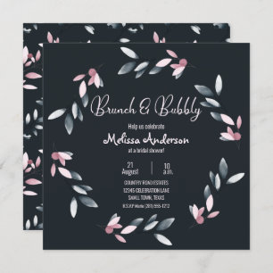 Convites Brida Floral Floral de Cor Mola Elegante de Marinh