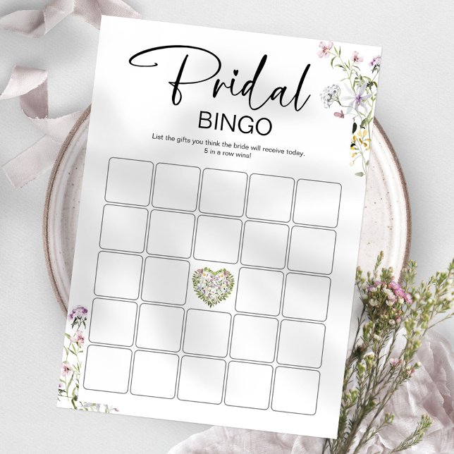 Convites Bridal Bingo Wildflower Game (Criador carregado)
