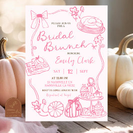 Convites Bridal Bridal Bridal de Mão Rosa