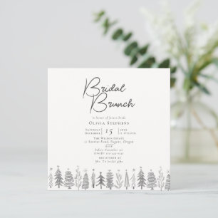 Convites Bridal Bridal de inverno Simples Moderno Brunch