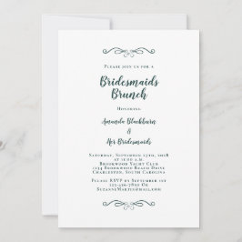 Convites Bridal Brunch Bridesmaids Emerald Green