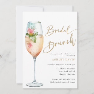 Convites Bridal Brunch Chá de panela espumante
