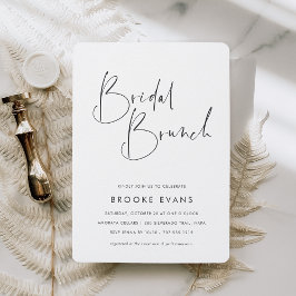 Convites Bridal Brunch de Script Manuscrito Moderno Minimal