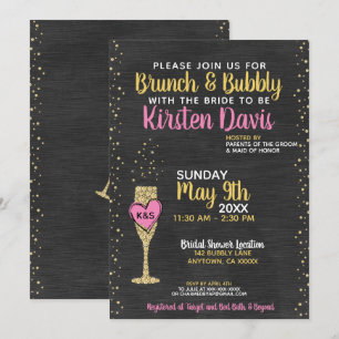 Convites Bridal Brunch e Chá de panela Borracha