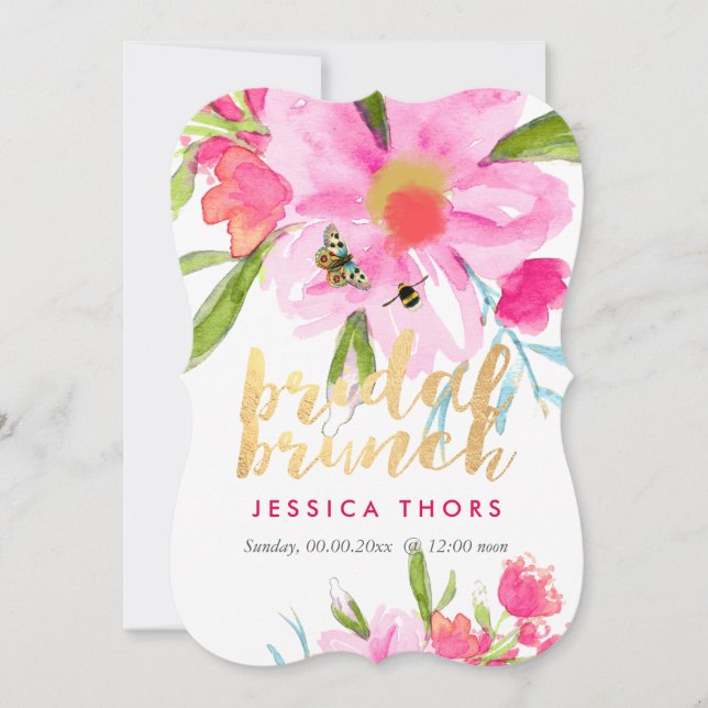 Convites Bridal Brunch PixDezines/May Flower/DIY Bckgrnd (Frente)