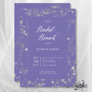 Convites Bridal Brunt de Frame de Glam Diamond, Lavanda mod