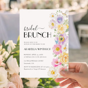 Convites Bridal de Jardim Floral Brilhante
