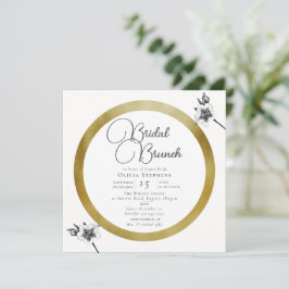 Convites Bridal de Natal para Rosas de Frame Dourado Elegan