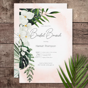Convites Bridal de Pessegueira Tropical de Boho Bridal de P