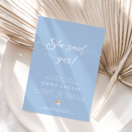 Convites Bridal do Chá Azul-Pastel Elegante