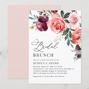 Convites Bridal Floral Elegante Brunch