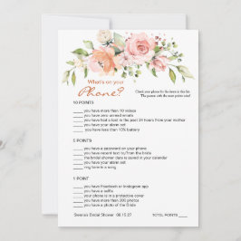 Convites Bridal Floral Phone/Wedding Scramble