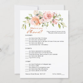 Convites Bridal Floral Phone/Wedding Scramble