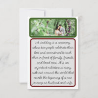 Bridal Groom Natural dobrado obrigado cartas
