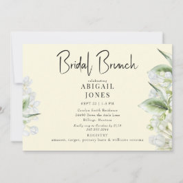 Convites Bridal Hydrangeas Bridal Brunch Amarelo
