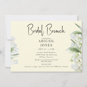 Convites Bridal Hydrangeas Bridal Brunch Amarelo