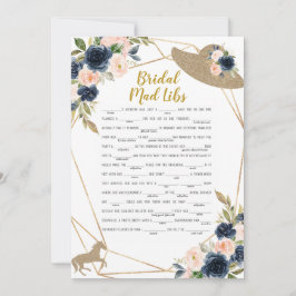 Convites Bridal Mad Libs Horse Race Hat Theme Game