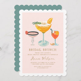 Convites Bridal Moderna Brunch Pinky Coctails Blush Bridal