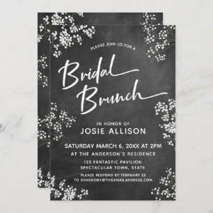 Convites Bridal Moderna do Quadro de Calços de Bebê Brunch