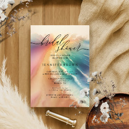 Convites Bridal Ocean Beach Signature Summer Watercolor