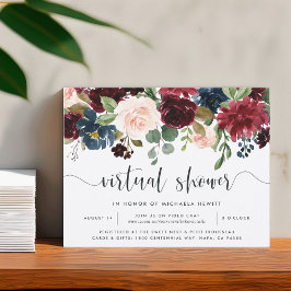 Convites Bridal ou Chá de fraldas Virtual de Bloom Radiante