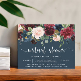 Convites Bridal ou Chá de fraldas Virtual de Bloom Radiante