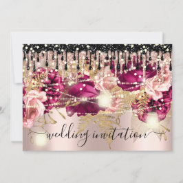 Convites Bridal Rosa Drill Pink Marsala Rosa Luzes