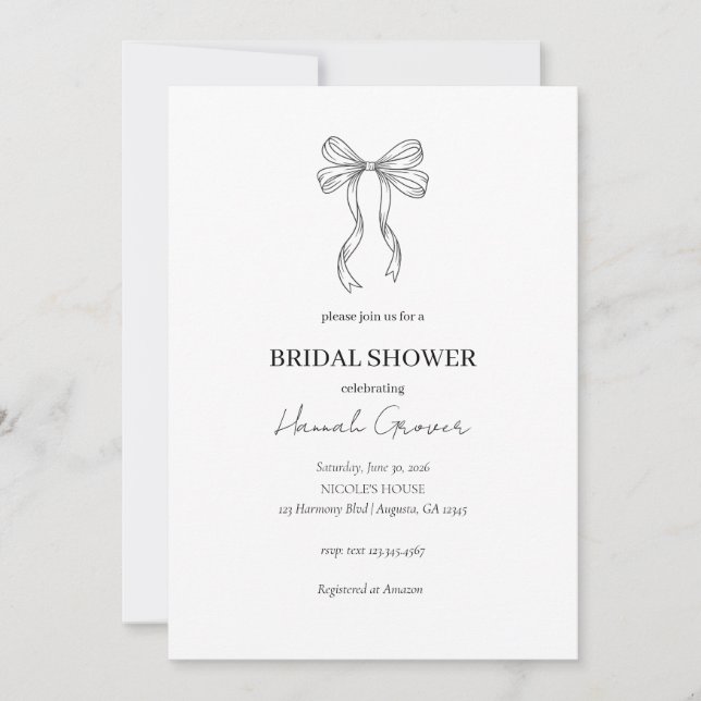 Convites Bridal Shower Invitation (Frente)