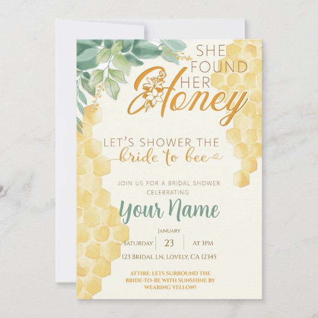 Convites Bridal Shower Invitation (Frente)